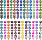 DND Dice Set, 25 X 7 Polyhedral Dice for Dungeons and Dragons DND RPG MTG Table Game with 1 Large Flannel Bag 175 Pieces