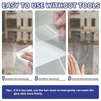 KING MOUNTAIN 20 Sheets Black Window Screen Repair Patches,4×4 in Window Screen Repair Kit for Window Screen and Screen Door Tears Holes, Strong Adhesive Screen Tape Mesh Repair,Quick & Waterproof