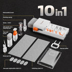 Keyboard Cleaner Laptop Cleaning Kit, All-in-One Keyboard Cleaning Kit, Laptop Cleaner Tool for MacBook iPad iPhone Computer, Portable Electronics Brush Tool for Tablet PC Camera Lens Earbuds Monitor