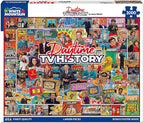 White Mountain Daytime TV History Puzzle 1000 Piece Retro Collage Jigsaw Puzzle for Adult Grandparents