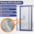 KING MOUNTAIN Grey Window Screen Repair Patch, 20Pcs 4" x 4" Heavy Duty Screen Repair Tape for Window Screen and Screen Door Tears Holes,Strong Adhesive & Waterproof Window Screen Repair Kit