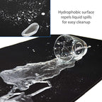 Gaming Mouse Pad (5mm) Massive 46 inch | 46x17.3x0.20 Extra Thick | Black | Stitched Edge, Large Washable Desk Mat