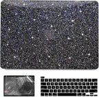 Anban Compatible with MacBook Pro 13 inch Case M2 M1 2025-2016 A2338 A2251 A2289 A2159 A1989 A1706 A1708, Plastic Hard Shell+Keyboard Cover+Screen Protector for MacBook Pro 13.3 inch Case, Shiny Black