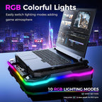 AICHESON Gaming RGB Laptop Cooling Pad with Powerful Cooler Fan, Sealed Foam and Phone Holder for 15-19 inch Laptops and PC Computers