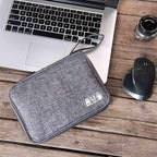 SELLYFELLY Travel Electronics Organizer Portable Cable Organizer Bag for Storage Electronic Accessories Case for Cord,Phone,Charger,Flash Drive (Gray)