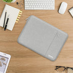 MOSISO Laptop Case 13 inch, 13 inch Laptop Sleeve Compatible with MacBook Air M4 M3 M2 M1 2025-2018 / Pro M2 M1 2025-2016, Polyester Vertical Computer Sleeve Bag with Pocket, Gray
