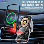 Car Phone Holder Charger Wireless Cell Phone Car Mount - 15W Fast Charging Auto-Clamping Air Vent Car Phone Mount Charger for iPhone 16 Pro Max 16 15 14 13 12 Pro and Sumsung Galaxy Series