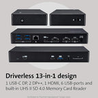 Kensington SD4850P USB-C Docking Station for Dell, HP, Lenovo, Surface, PixelBook, Pixel Slate- Dual 4K Video, 100W PD (K34115NA)