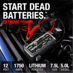 NOCO Boost X GBX55: 1750A UltraSafe Jump Starter – 12V Lithium Battery Booster Pack, Portable Jump Box, Power Bank & Jumper Cables - for 7.5L Gas and 5.0L Diesel Engines