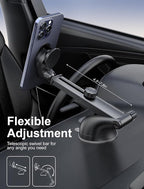TOPGO [2024 Upgraded] Socket Car Phone Mount, [Extra Sticky, Non-Shaking] Multi-Functional Suction Cup Dashboard & Windshield Car Phone Holder for iPhone and All Smartphones with Socket Grip