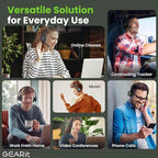 GEARit Wireless Headset with Mic - Stereo 5.4 Bluetooth Headphones with Advanced AI Noise Cancelling Microphone for Work, Home, Computers & Phone Calls - Dual Connect, PC Headset with Mute Button
