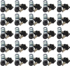 Admiral Locks Tubular Cam Lock, Keyed Alike Removable Key RV Compartment Storage Lock Cabinet Locks (Black Pack of. 25, 5/8" 90°)