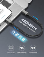 6 inch USB C to Lightning Cable Short, 0.5ft 2Pack Type C to Lightning Cord Power Delivery Fast Charging,[MFi Certified]Nylon Braided USB C iPhone Charger for iPhone14 13 12 11 Pro Max XR XS 8 SE iPad