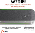 Poly Sync 40 Smart Speakerphone (Plantronics) - Flexible Workspaces - Connect to PC/Mac via USB and Smartphones via Bluetooth - Certified for Microsoft Teams – Amazon Exclusive