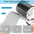 Black Window Screen Repair Kit, 4 in X 30 FT (360IN) Screen Repair Tape for Windows or Doors, Strong Adhesive Fiberglass Mesh Patch Tape