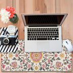 Elegant Carpet Gaming Mouse Pad 3mm Thick Stitched Edge Waterproof Non-Slip Large Computer Keyboard Mouse Mat,Suitable for Office Entertainment Decorative Desk Pad 35.4 x 15.7 Inches