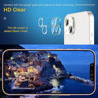 UniqueMe [3 Pack Compatible with iPhone 13 6.1" / iPhone 13 Mini 5.4" Camera Lens Protector Tempered Glass, [Case Friendly][New Version][Scratch-Resistant][Easy Installation] - Silver Circle