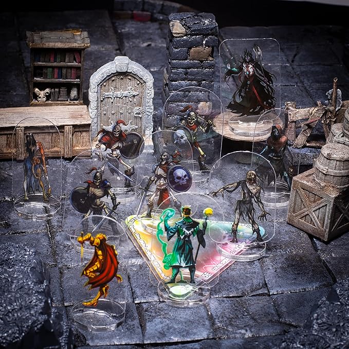 Arcknight Flat Plastic Miniatures: Underground Horde; 31 Unique Subterranean-Themed Minis for DND 5e and Pathfinder; Affordable, Skinny Figurines for Dungeons and Dragons and Other Tabletop RPG Games