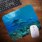 Coastal Shoreline Waves Sandy Beach Theme Mouse Pad Mat Mousepad for Desk Computer Laptop PC Gaming Home or Office Gift (Dolphin Underwater MP20)