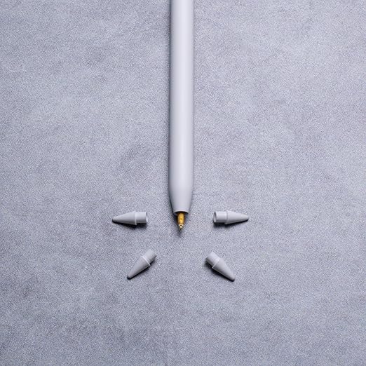 ZAGG Replacement Tips for Apple Pencil 1st Gen, 2nd Gen, & USB-C - Pack of 4, Smooth Writing, Perfect Friction, White
