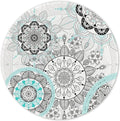 ITNRSIIET Round Mouse Pad with Stitched Edge Premium-Textured Waterproof Non-Slip Rubber Base Desktop Protection Mat Diameter 8.7 inches, Mandala Flowers