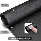 KINGFOM Desk Pad Office Desktop Protecter, PU Leather Desk Mat Blotters Organizer with Comfortable Writing Surface (31.4" x 15.7", Black)
