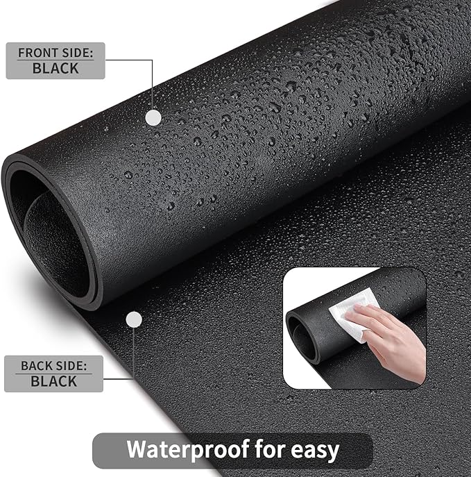 KINGFOM Desk Pad Office Desktop Protecter, PU Leather Desk Mat Blotters Organizer with Comfortable Writing Surface (31.4" x 15.7", Black)