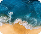 Coastal Shoreline Waves Sandy Beach Theme Mouse Pad Mat Mousepad for Desk Computer Laptop PC Gaming Home or Office Gift (Waves MP38)