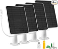 Solar Panel Charger Compatible with Arlo Essential 2K Outdoor(2nd Gen)/Essential XL Camera(2nd Gen)/Essential Spotlight, 5W Solar Panel with IP65 Waterproof 10ft Micro USB-C Cable & Wall Mount, 4 Pack