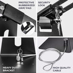 Volcora Anti-Theft Tablet Stand iPad Security Holder with Lock, Black 10-13 Inch Kiosk Stand Mount, Swivel, Adjustable, for iPad Pro, Air, POS Register, Retail Business, Checkout, Cashier