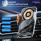 Wireless Car Charger Holder, 15W Fast Charging Car Phone Holder Charger Auto-Clamping 360° Rotation Adjustable Air Vent Phone Mount Car Charger with Luminous Logo for iPhone 16 15 14 13 S24 S23 S22