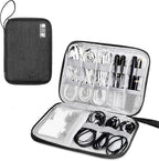 SELLYFELLY Travel Electronics Organizer Portable Cable Organizer Bag for Storage Electronic Accessories Case for Cord,Phone,Charger,Flash Drive (Black)
