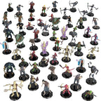 Monster Protectors 56 Fantasy Mini Figures - All Unique Designs - 1" Hex-Sized Compatible with DND Dungeons Dragons, Pathfinder, RPG Tabletop Games - Features Goblins, Orcs, Gnolls, Skeletons & More