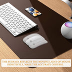 YSAGi Non-Slip Leather Desk Pad, Waterproof Laptop Computer Desk Keyboard Mat, Table Protector Blotter Mat, Large Mouse Pad for Office/Work/Home/Decor(Dark Brown, 23.6" x 13.7")