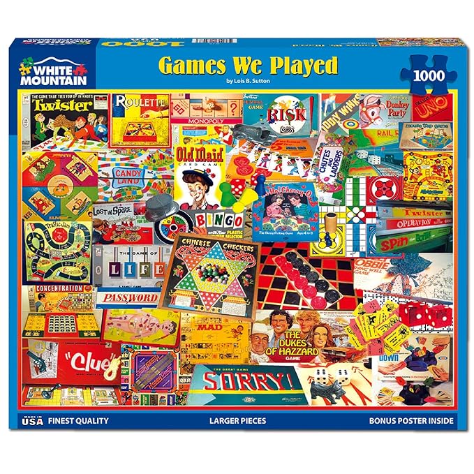 White Mountain Puzzles The Games We Played - 1000 Piece Jigsaw Puzzle