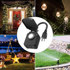 BN-LINK 24-Hour Mechanical Outdoor Light Timer, Waterproof, Heavy Duty, 15A 1/2HP, 1 Grounded Timer Outlet for Home and Garden,ETL Listed,2 Pack