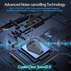 CMTECK Computer Microphone, G006Plus USB Desktop Condenser PC Laptop Mic, Mute Button with LED Indicators, Compatible with Windows/Mac (with Volume Knob)