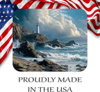 Coastal Shoreline Waves Sandy Beach Theme Mouse Pad Mat Mousepad for Desk Computer Laptop PC Gaming Home or Office Gift (Lighthouse Waves MP34)