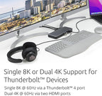 Kensington SD5768T EQ Thunderbolt 4 Docking Station, Dual 4K@60Hz via HDMI/TB4 Ports, 96W Charging, SD/Micro SD Card Slots, Ethernet, Audio, Supports Thunderbolt Share (K35381NA)