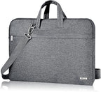 Voova Laptop Bag 13 14 Inch, Waterproof Computer Sleeve Carrying Case with Shoulder Straps & Handle Compatible with Macbook Air 13 M2/M3/M4, MacBook Pro 13/14, HP Dell Lenovo Chromebook 14, Grey