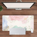 Boho Pastel Painting Mouse Pads, Abstract Mousepad XXL,Extended Mouse Pad for Keyboard & Wireless Mouse,Cute Large Desk Protector Mat Full Desk Gaming Mice Pad for Office Home 31.5x15.75 in