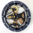 ImprovingLife The Gears Clock Desk Clock 10 inches with Real Moving Gears Convertible into Wall Clock (Desert Beige)
