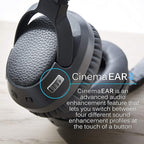 MEE audio Matrix Cinema Bluetooth Wireless Over-Ear High Resolution Stereo Headphones with aptX Low Latency for Improved Lip Sync & CinemaEAR Audio Enhancement for Clearer Sound in Movies and TV Shows