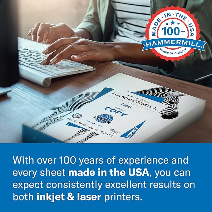 Hammermill Printer Paper, 20 lb Copy Paper, 8.5 x 14 - 1 Pallet, 30 Cases (150,000 Sheets) - 92 Bright, Made in the USA, 105015P