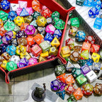 CiaraQ DND Dice Sets - 20 X 7 Polyhedral Dice (140pcs) with a Large Drawstring Bag Great for Dungeons and Dragons, Role Playing Table Game.