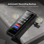 136GB Digital Voice Recorder with Playback, Innioasis R1 Full Touchscreen Voice Recorder with Bluetooth, Voice Activated Sound Audio Recorder Device with Mic (Black)