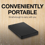 Seagate Portable 1TB External Hard Drive HDD – USB 3.0 for PC, Mac, PlayStation, & Xbox, 1-Year Rescue Service (STGX1000400) , Black