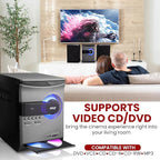 Pyle Home Stereo Shelf System - 30W Wireless BT Streaming with CD Player, FM Radio, USB & SD Card Playback, 2-Way Music Crisp-Sound, Remote Control, Dual Stereo Speakers (Black), PHSKR24