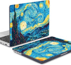 Mektron Case for MacBook Pro 16" M4 A3403 A3186 M3 A2991 M2 A2780 M1 A2485 (2021/2023/2024) Pro/Max with Touch ID, Hard Shell Plastic Laptop Cover Keyboard Cover Screen Protector, Abstract Starry Sky