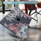 Mektron for MacBook Pro 16 inch A2141 Case 2020 2019 Release with Retina Display & Touch Bar & Touch ID, Blooming Chrysanthemums Plastic Hard Shell Cover Keyboard Skin Screen Protector Dust Plug